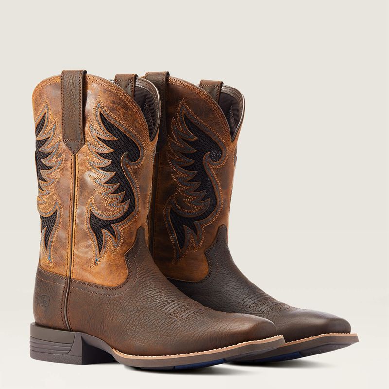 Dark Brown Ariat Cowpuncher Venttek Cowboy Boot | 23GYTVIUD