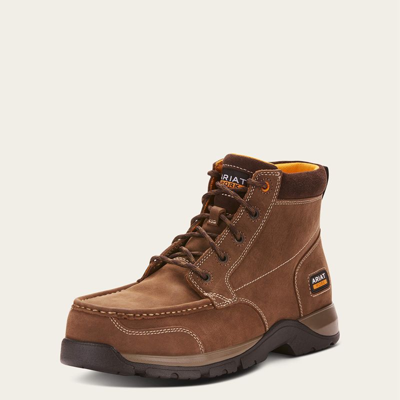 Dark Brown Ariat Edge Lte Chukka Composite Toe Work Boot | 10LMFYPGI