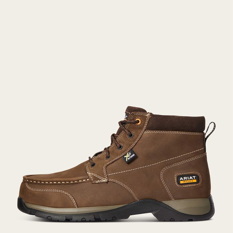 Dark Brown Ariat Edge Lte Chukka Metguard Composite Toe Work Boot | 63CYAWVDK