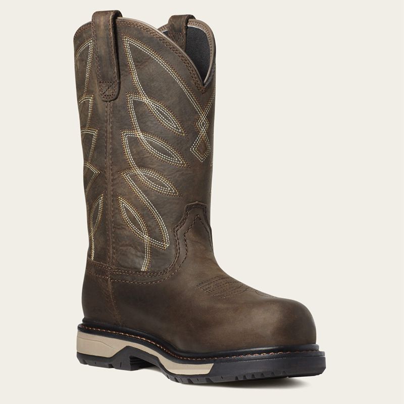 Dark Brown Ariat Riveter Csa Waterproof Composite Toe Work Boot | 48AYUHTGW