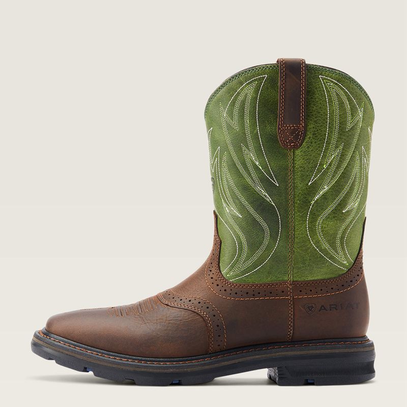 Dark Brown Ariat Sierra Shock Shield Work Boot | 20BPAQLKU