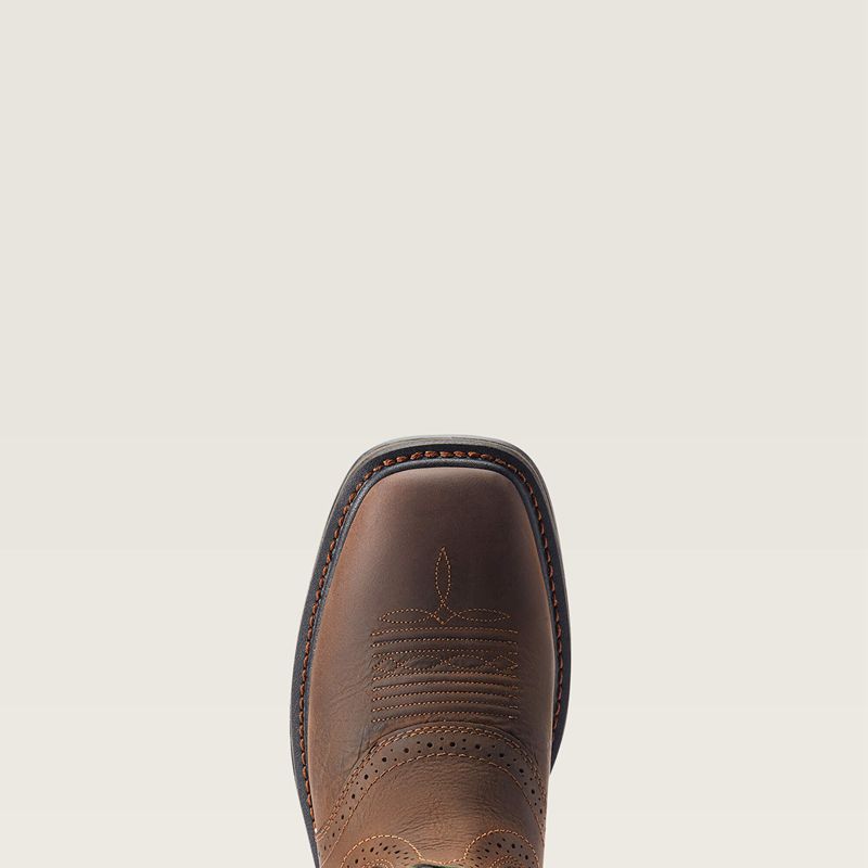 Dark Brown Ariat Sierra Shock Shield Work Boot | 20BPAQLKU