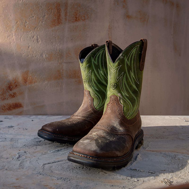 Dark Brown Ariat Sierra Shock Shield Work Boot | 20BPAQLKU