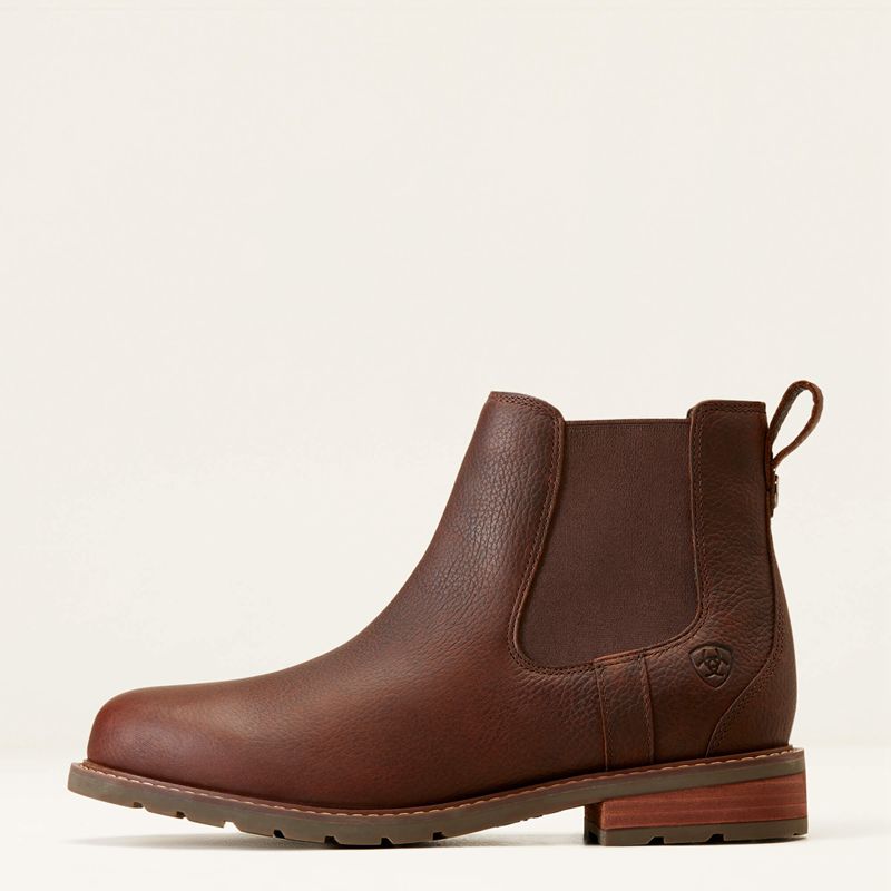 Dark Brown Ariat Wexford Waterproof Chelsea Boot | 85AXZEVIK