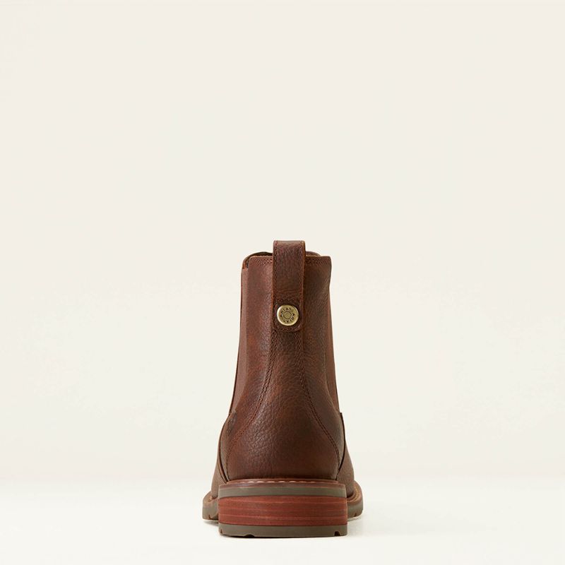 Dark Brown Ariat Wexford Waterproof Chelsea Boot | 85AXZEVIK