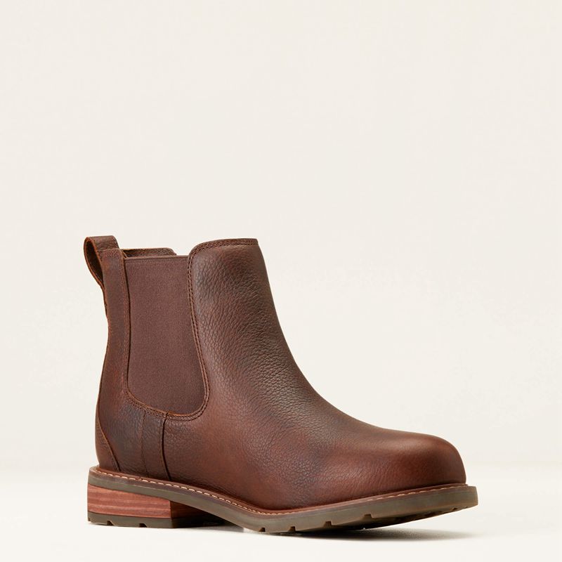 Dark Brown Ariat Wexford Waterproof Chelsea Boot | 85AXZEVIK