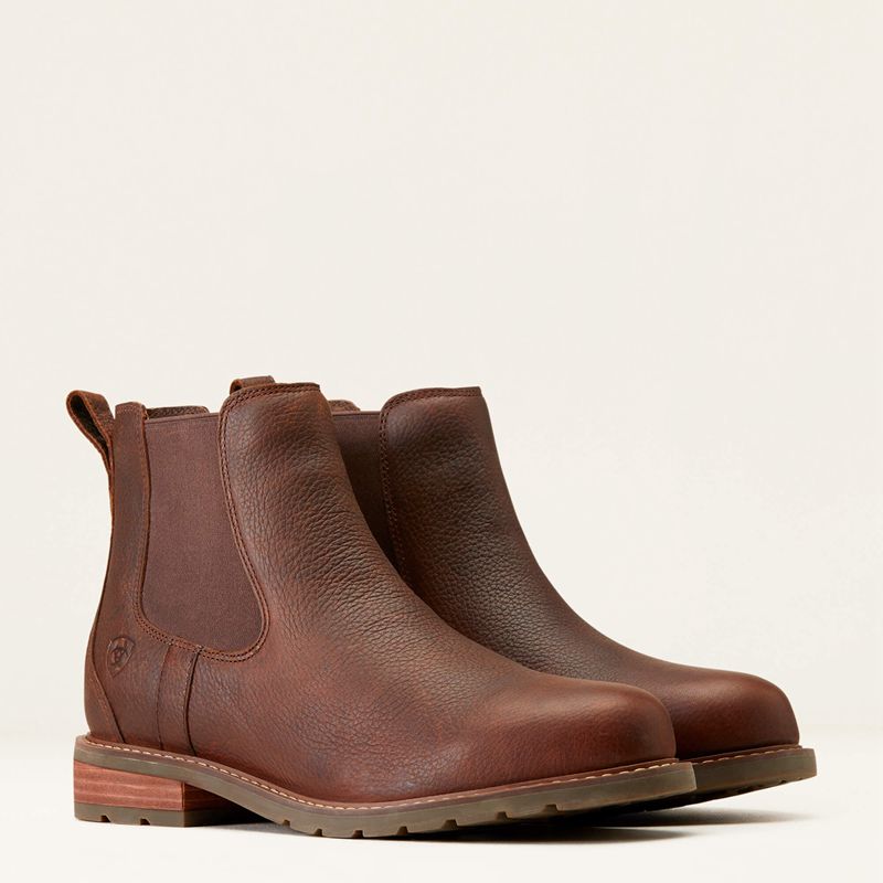 Dark Brown Ariat Wexford Waterproof Chelsea Boot | 85AXZEVIK