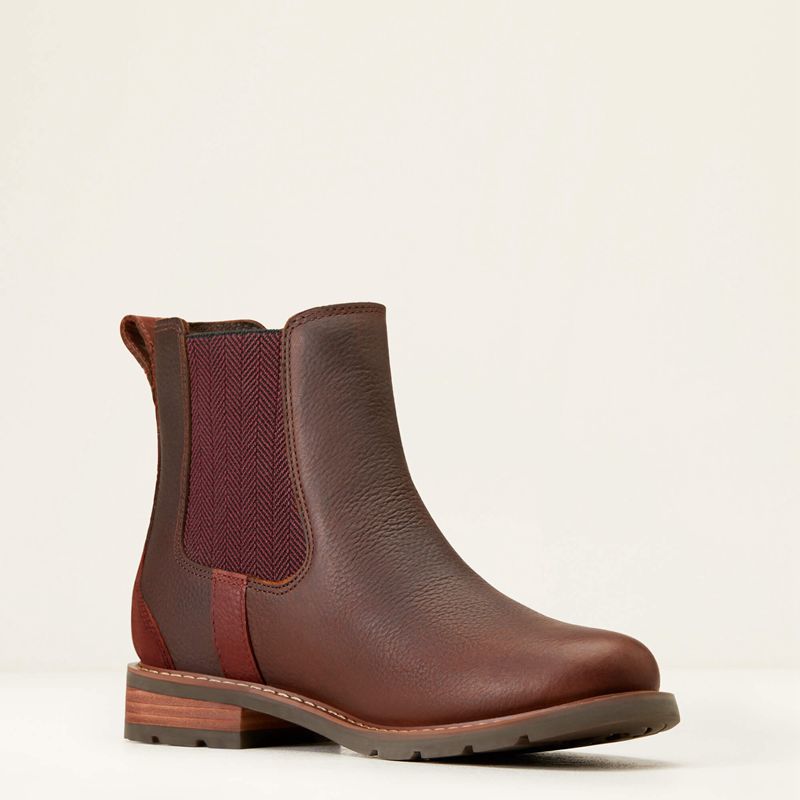 Dark Brown Ariat Wexford Waterproof Chelsea Boot | 87SUCVBTM