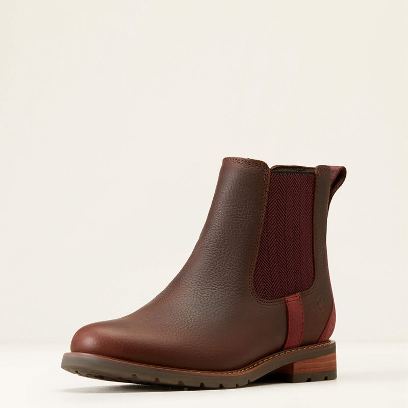 Dark Brown Ariat Wexford Waterproof Chelsea Boot | 87SUCVBTM