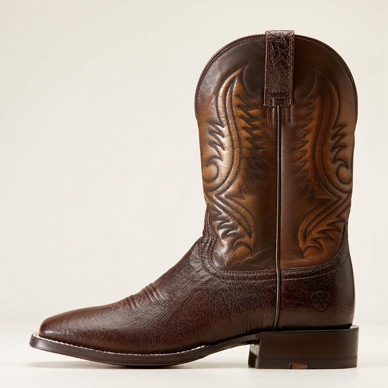 Dark Brown Smooth Quill Ostric Ariat Paxton Pro Cowboy Boot | 14UWAPDRB