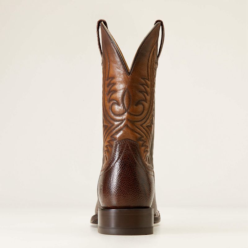 Dark Brown Smooth Quill Ostric Ariat Paxton Pro Cowboy Boot | 14UWAPDRB