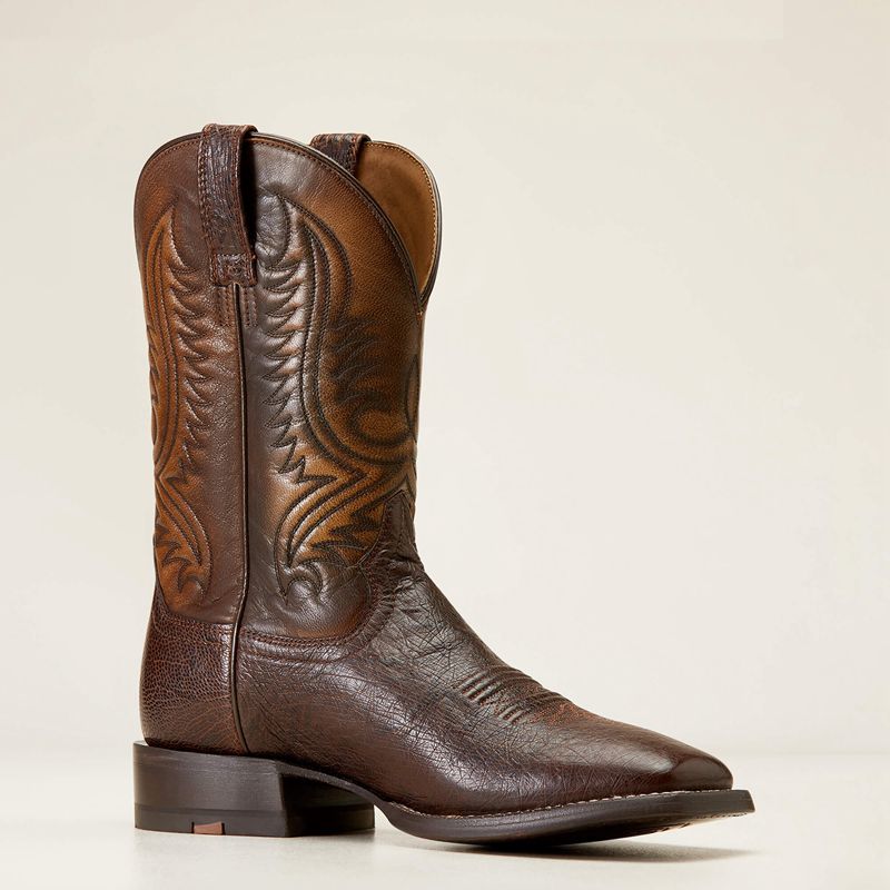 Dark Brown Smooth Quill Ostric Ariat Paxton Pro Cowboy Boot | 14UWAPDRB