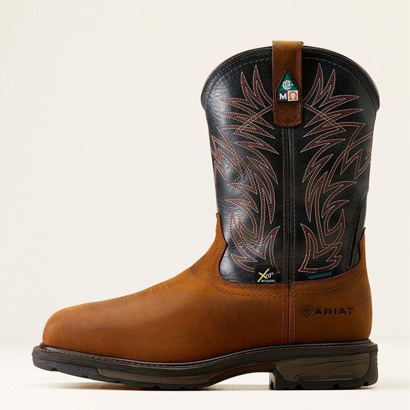 Dark Copper/Midnight Blue Ariat Workhog Metguard Csa Waterproof Composite Toe Work Boot | 24MSRDOCZ