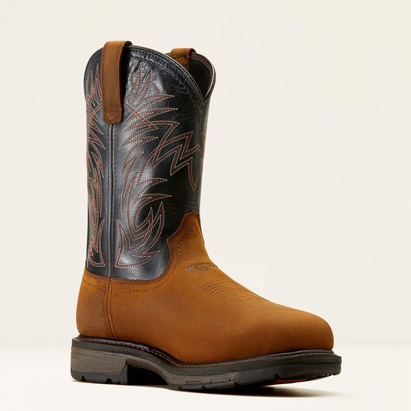 Dark Copper/Midnight Blue Ariat Workhog Metguard Csa Waterproof Composite Toe Work Boot | 24MSRDOCZ