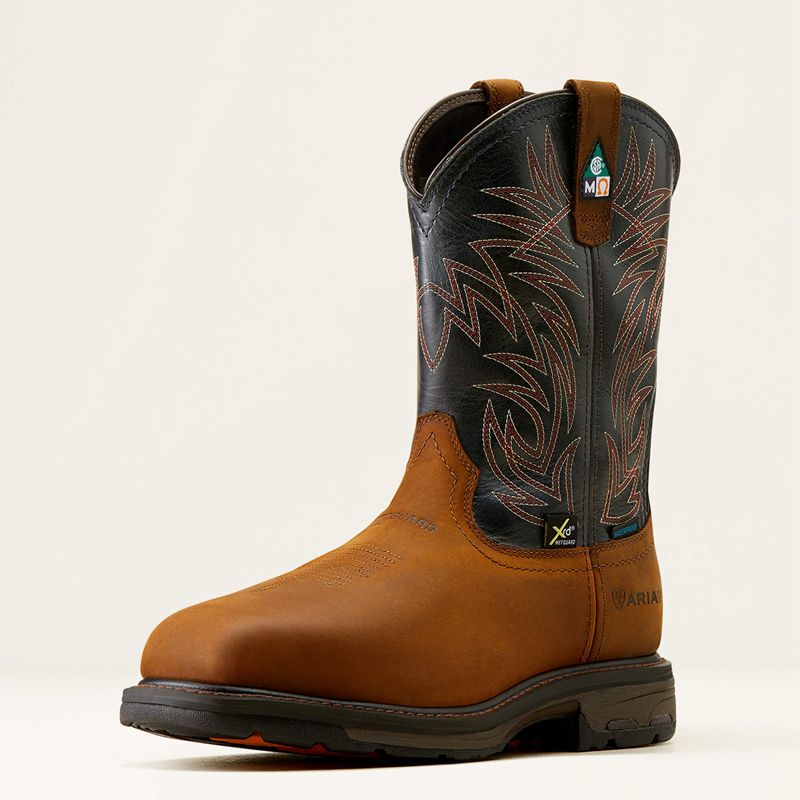 Dark Copper/Midnight Blue Ariat Workhog Metguard Csa Waterproof Composite Toe Work Boot | 24MSRDOCZ