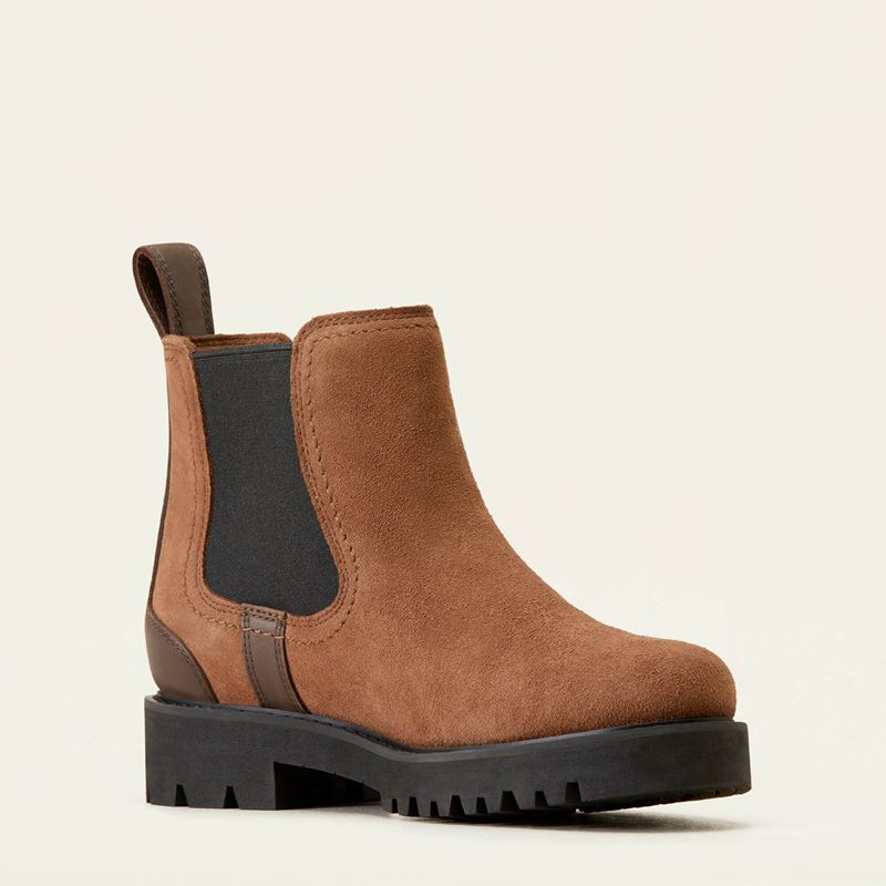 Dark Earth Ariat Wexford Lug Waterproof Chelsea Boot | 43VGLFNZT