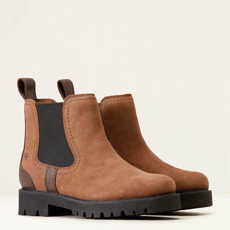 Dark Earth Ariat Wexford Lug Waterproof Chelsea Boot | 43VGLFNZT