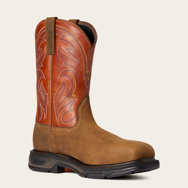 Dark Earth Ariat Workhog Xt Cottonwood Carbon Toe Work Boot | 84DASEUYO