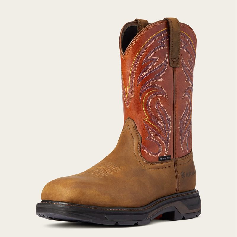 Dark Earth Ariat Workhog Xt Cottonwood Carbon Toe Work Boot | 84DASEUYO