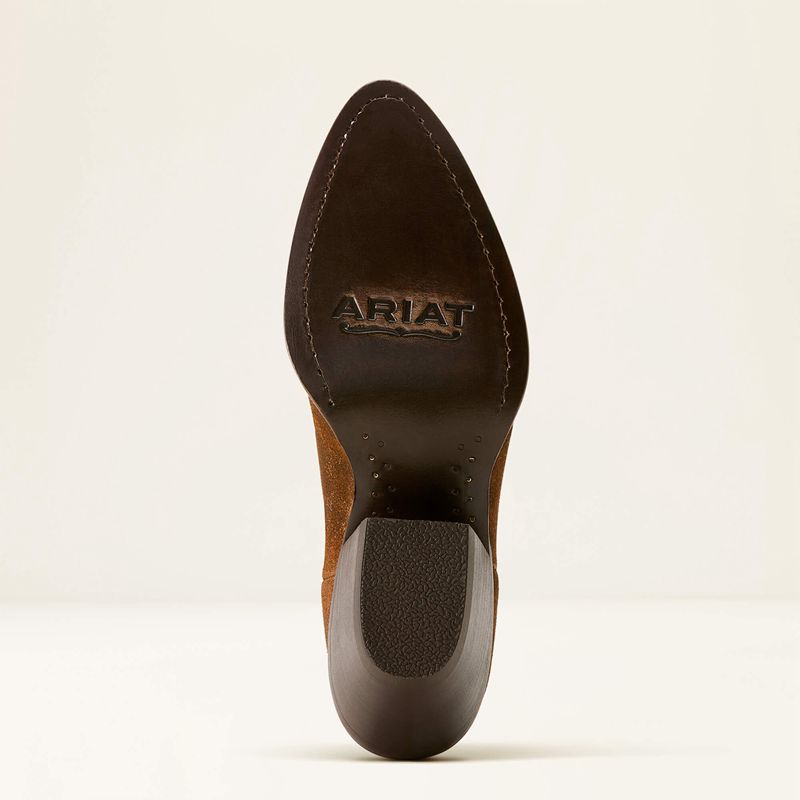 Dark Ginger Suede Ariat Shiloh Bootie | 29PBGDTML