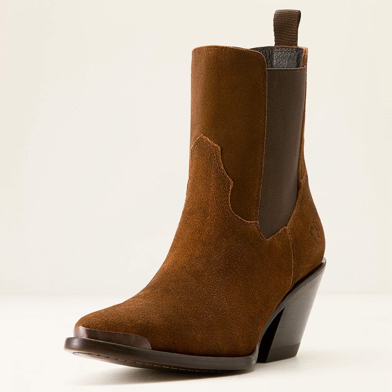 Dark Ginger Suede Ariat Shiloh Bootie | 29PBGDTML