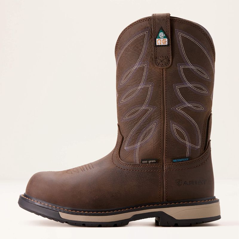 Dark Storm Ariat Riveter Csa Glacier Grip Waterproof 400g Composite Toe Work Boot | 97ROSFJZM