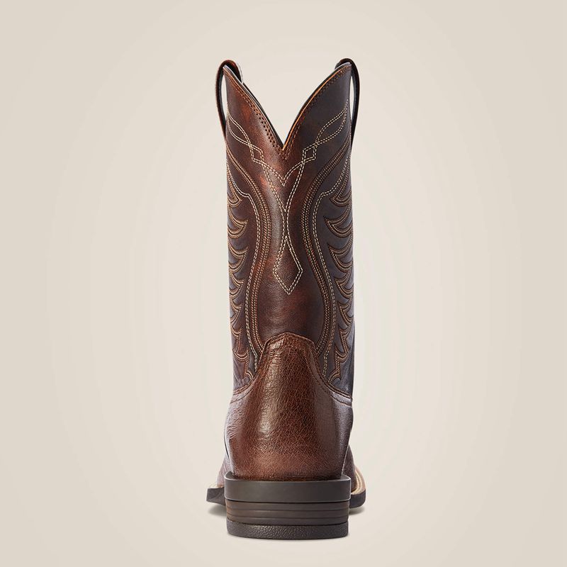 Dark Tabac Smooth Quill Ostric Ariat Reckoning Western Boot | 65EDIGPWZ