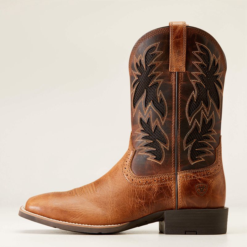 Dark Tan Ariat Sport Cool Venttek Western Boot | 92FSRBLOU