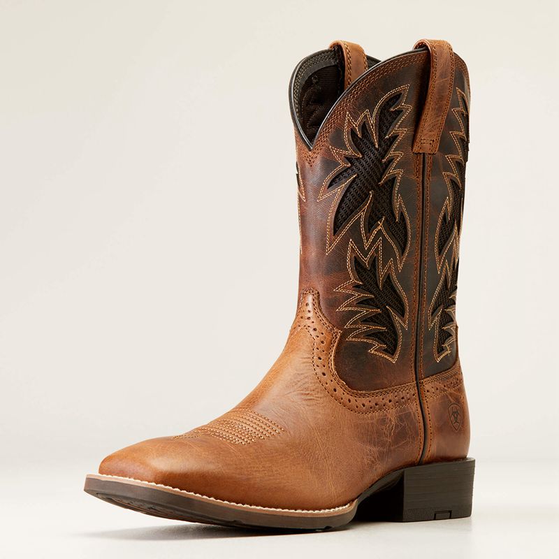 Dark Tan Ariat Sport Cool Venttek Western Boot | 92FSRBLOU