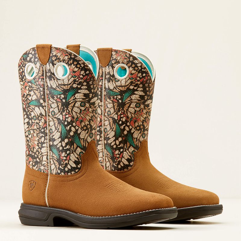 Dark Tan Suede/Mariposa Ariat Anthem Myra Western Boot | 07TLXMSOG