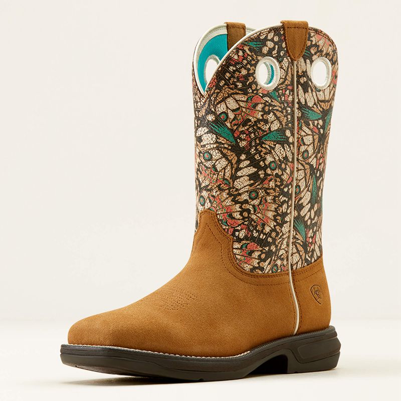 Dark Tan Suede/Mariposa Ariat Anthem Myra Western Boot | 07TLXMSOG