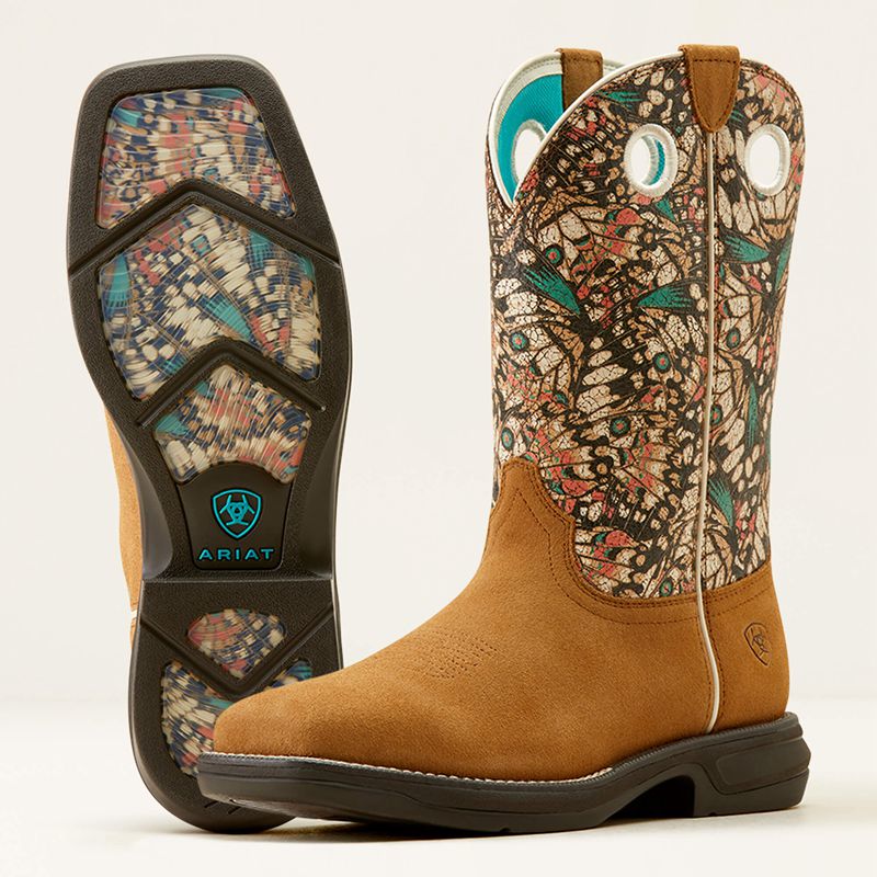 Dark Tan Suede/Mariposa Ariat Anthem Myra Western Boot | 07TLXMSOG