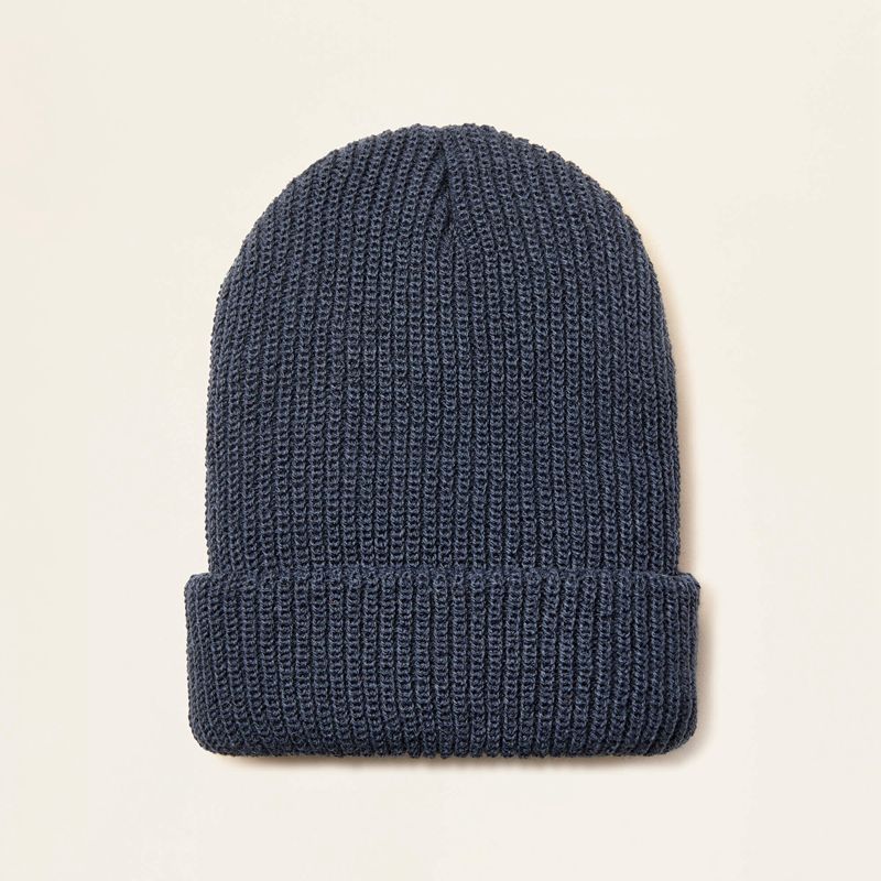 Deep Blue Ariat Rib Knit Insulated Cap | 83RCQXDPM