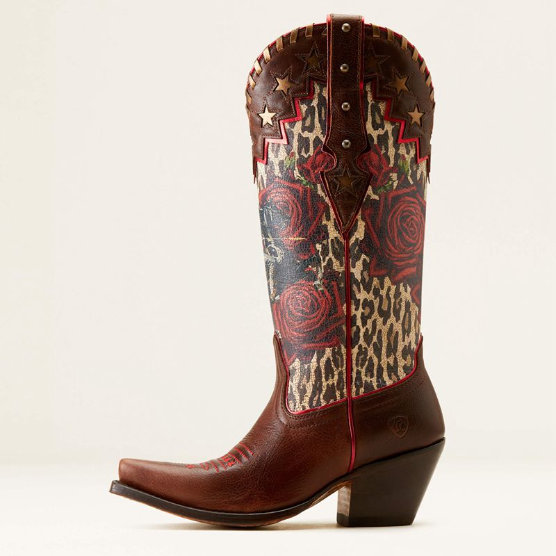 Deep Mahogany/Ride Senorita Ride Ariat X Toe Rodeo Quincy Western Boot | 40HDZTKJA