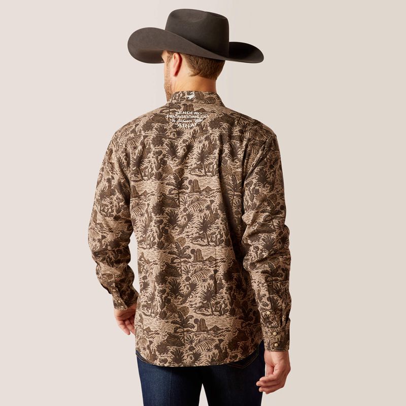 Desert Ariat Sendero Desert Retro Fit Shirt | 48EHUFQRB