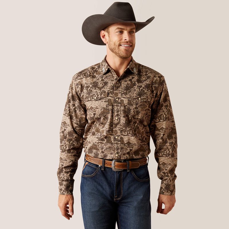 Desert Ariat Sendero Desert Retro Fit Shirt | 48EHUFQRB