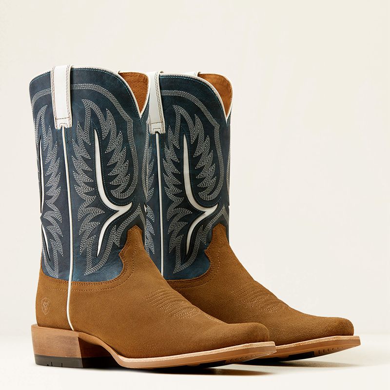 Dijon Roughout/Ocean Blue Ariat Stadtler Cowboy Boot | 90ORIUKQZ