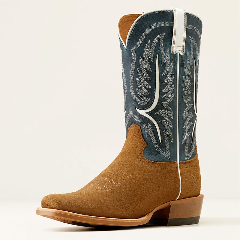 Dijon Roughout/Ocean Blue Ariat Stadtler Cowboy Boot | 90ORIUKQZ