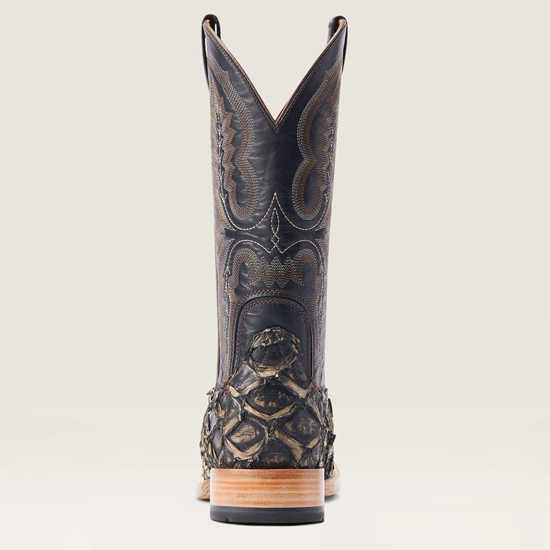 Distressed Black Piraruci Ariat Deep Water Western Boot | 23PZAJTIK