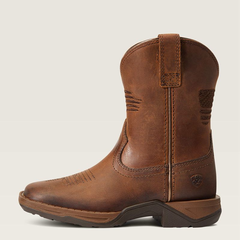 Distressed Brown Ariat Bk Anthem Patriot Western Boot | 10MCQYBKV