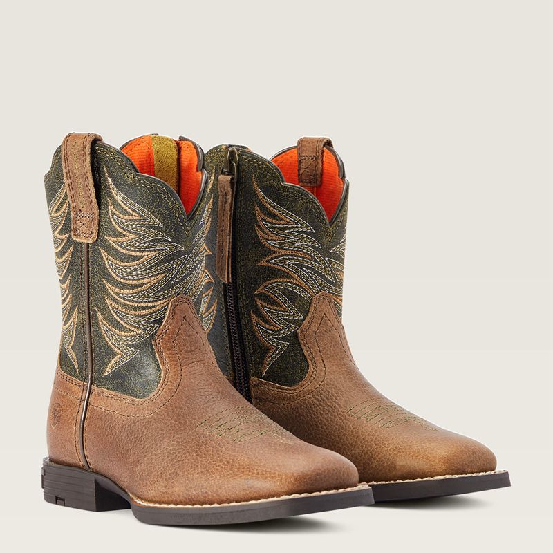 Distressed Brown Ariat Bk Child Firecatcher Western Boot | 41GIVRKAF