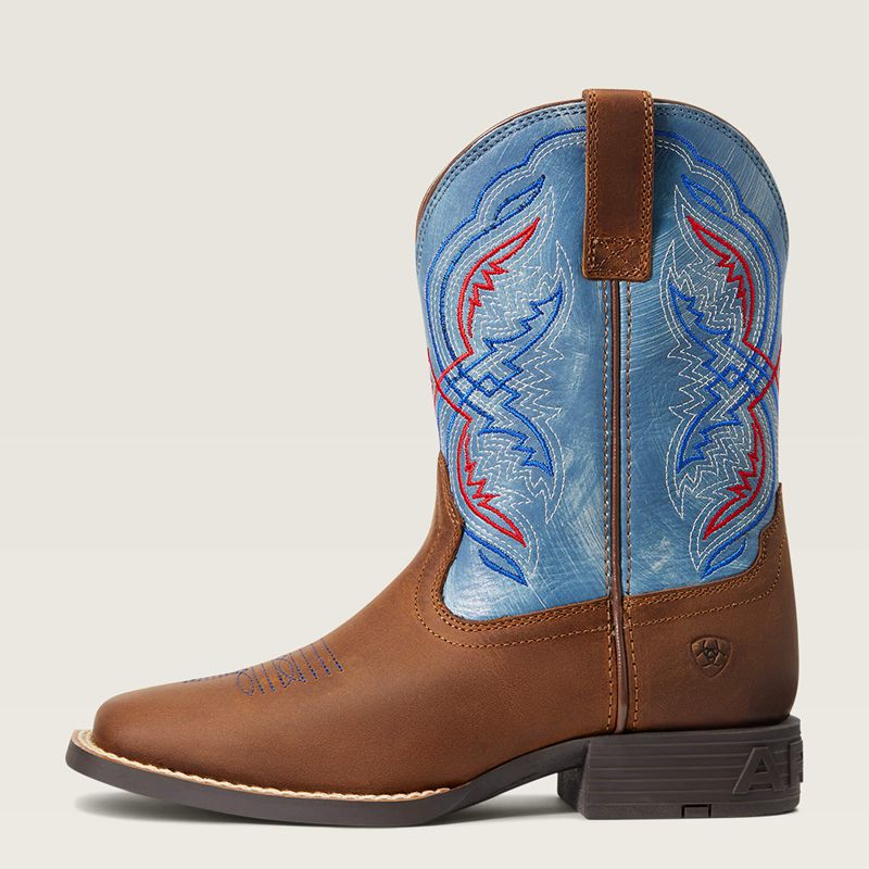 Distressed Brown Ariat Bk Double Kicker Western Boot | 34CJHUDTL