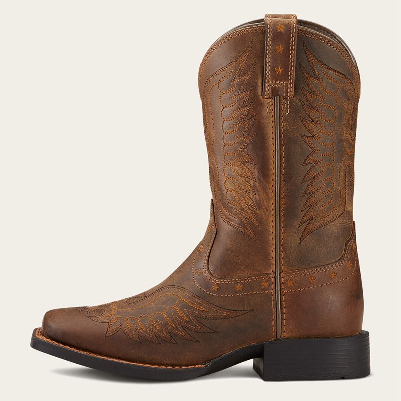 Distressed Brown Ariat Bk Honor Western Boot | 53KHTZPMS