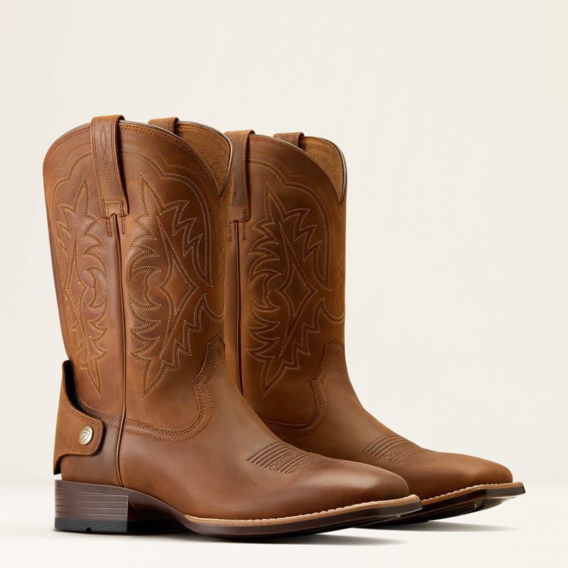 Distressed Brown Ariat Ryden Ultra Ez Zip Cowboy Boot | 76GQMRFWK