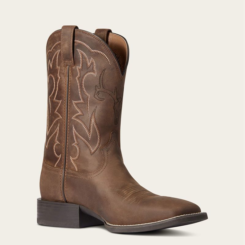 Distressed Brown Ariat Sport Outdoor Western Boot | 09OKUXDGB