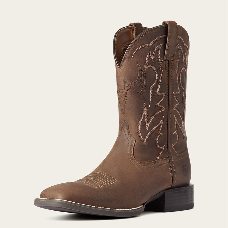 Distressed Brown Ariat Sport Outdoor Western Boot | 09OKUXDGB