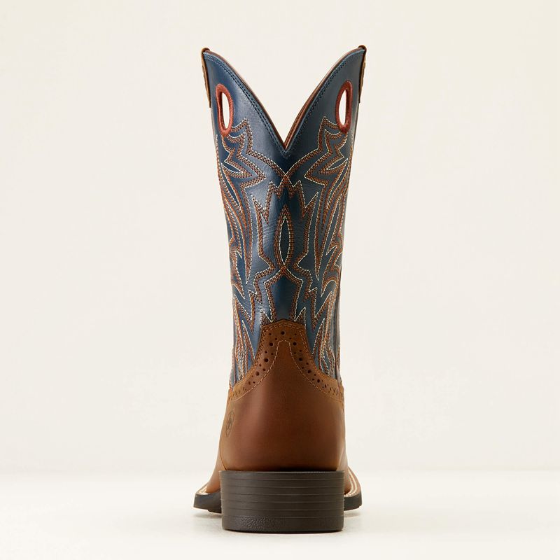 Distressed Brown Ariat Sport Sidebet Western Boot | 86XJPFNGD