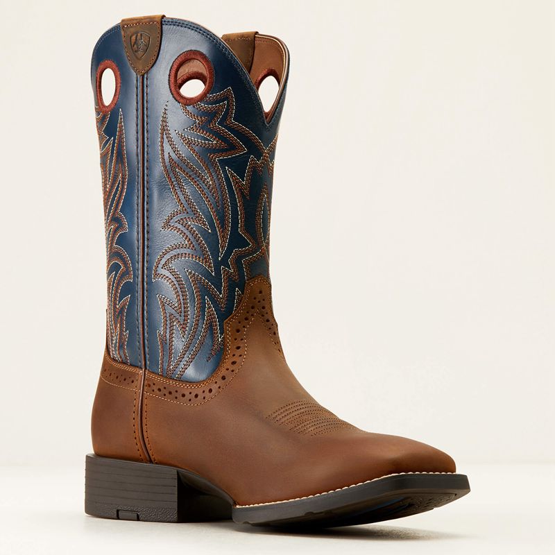 Distressed Brown Ariat Sport Sidebet Western Boot | 86XJPFNGD