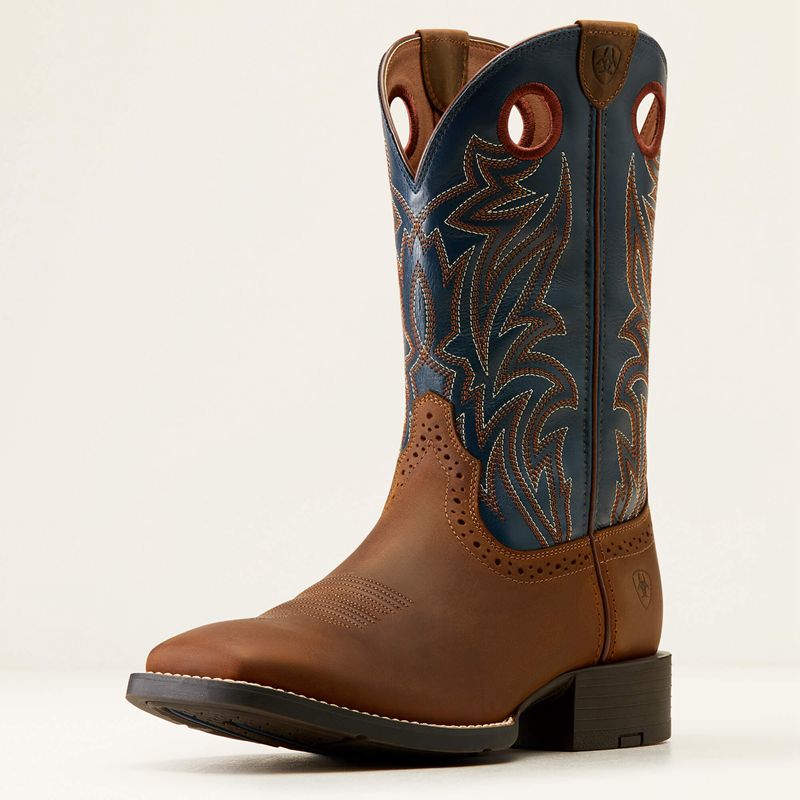 Distressed Brown Ariat Sport Sidebet Western Boot | 86XJPFNGD