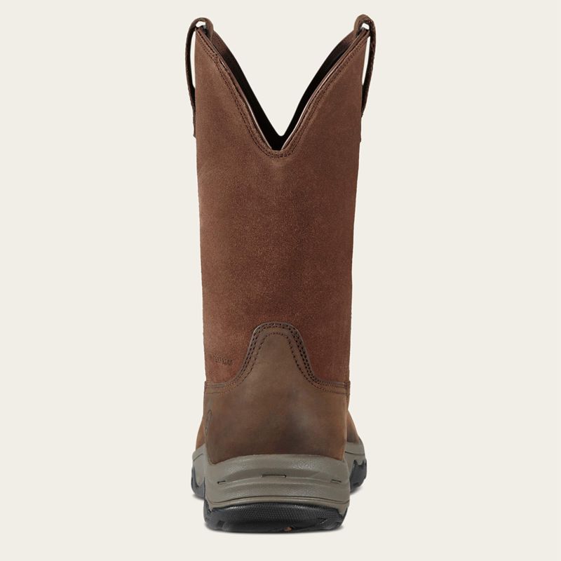 Distressed Brown Ariat Terrain Pull On Waterproof Boot | 82PHTXNAK